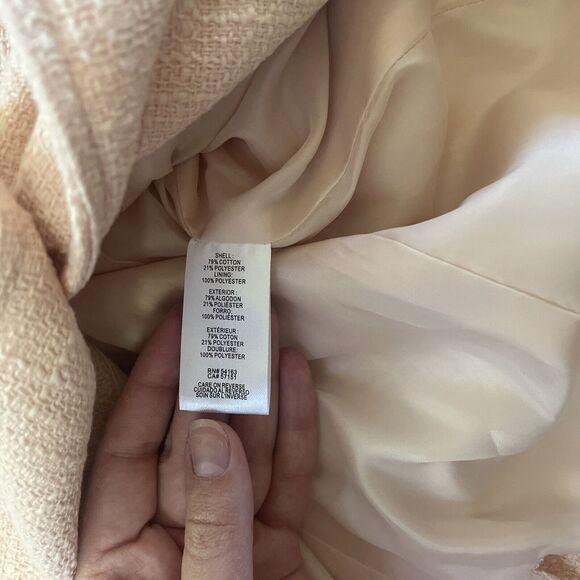 NWT Karl Lagerfeld Pink Sherbt‎ Coral Long Suit Jacket Blazer Size 2 - Picture 5 of 9